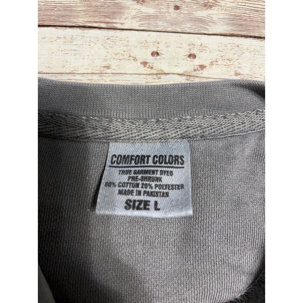 Comfort Colors Seaside Crewneck Sweatshirt Gray Size Large Pullover 30A Florida - Picture 6 of 7